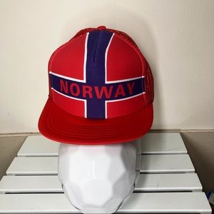 NORWAY Flat bill hat adjustable one size fits all EUC